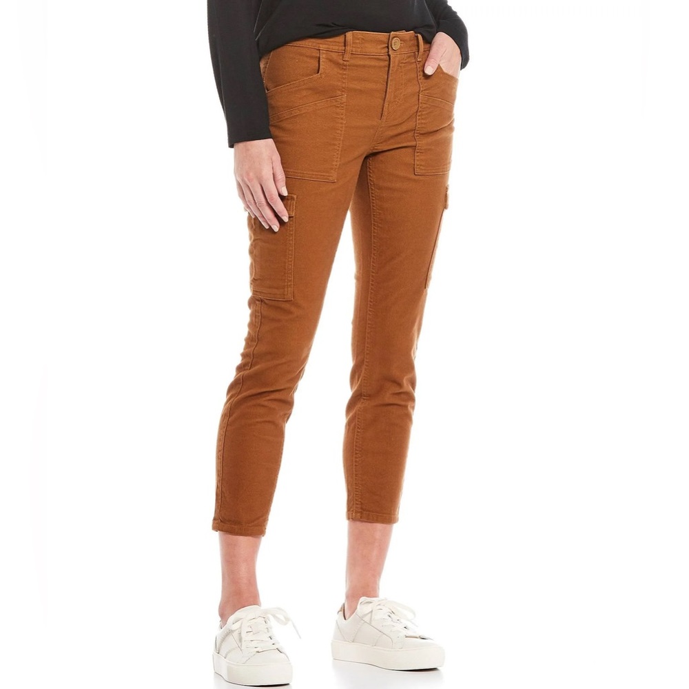 PRANA | Nikit Pant Organic Cotton Walnut Khaki Crop Ankle Skinny Cargo